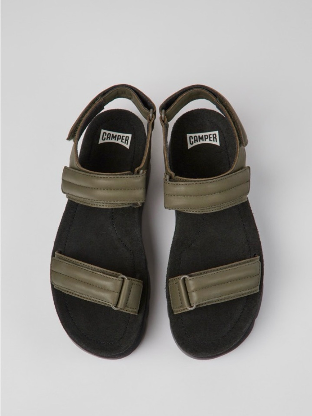 Camper Olive Green Adjustable Strap Sandals size 38